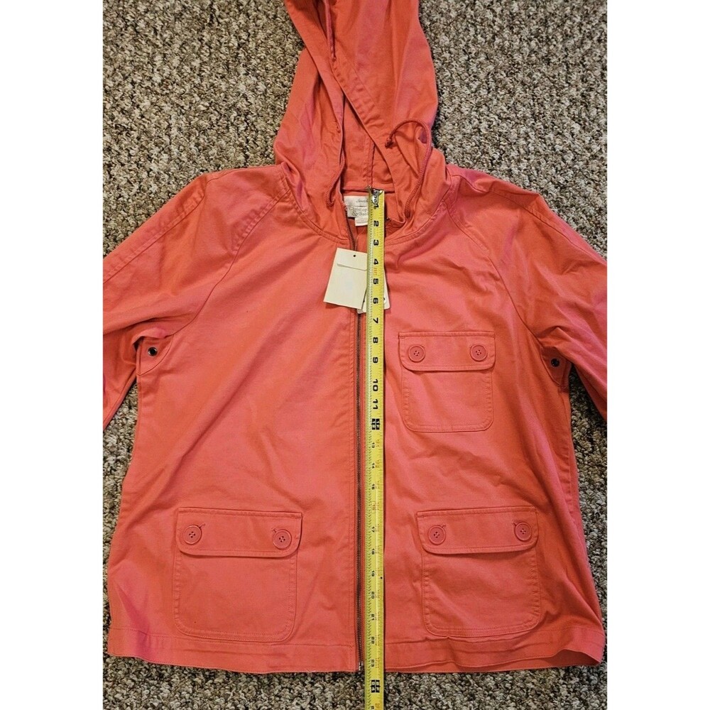 Christopher & Banks Women’s Coral Light Jacket Comfort Stretch Hooded XL - Picture 7 of 12